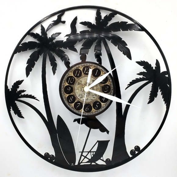 SPOT51.COM Other - COCONUT ISLAND vinyl record clock